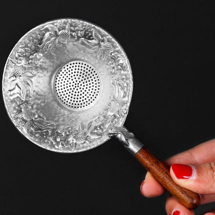 1pc Tea Strainer Tea Filter Tea Colander With Wood Handle Teaware Supplies