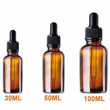 5-100ML Amber Glass Liquid Dropper Reagent Eye Pipette Essential Oils Bottle AU