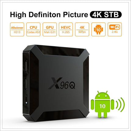 X96Q Android TV Box Allwinner H313 Single WiFi Android 10.0 4K HD Media Player Set-Top Box