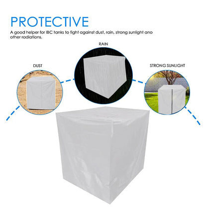 Heavy Duty IBC Water Tank Cover Waterproof For 1000L Container Sun UV Protective