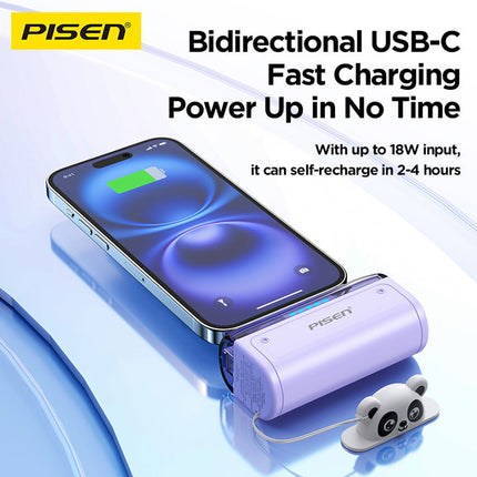 Pisen Power Tiny 22.5W Mini 5000mAh Cable-Free Power Bank – CCC Certified
