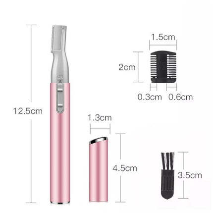 Women’s Electric Eyebrow Trimmer - Painless Facial Hair Shaver & Razor