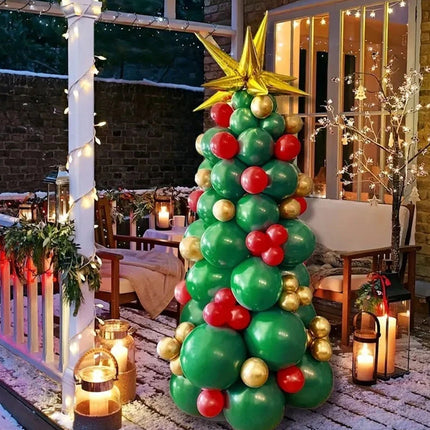 93X Merry Christmas Balloon Garland Arch Set - Latex Decor for Festive Xmas Party