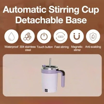 Automatic Magnetic Stirring Cup Rechargeable Stainless Steel Self Mixing Coffee Mug