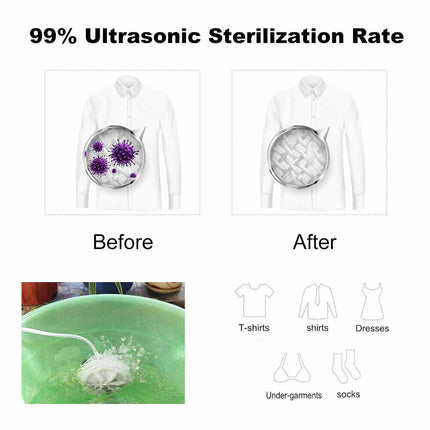 USB Powered Portable Ultrasonic Turbine Mini Washing Machine