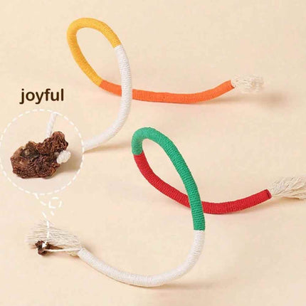 Cat Rope Chew Toy Catnip Plush Interactive Teeth Cleaning Kitten Play Toy