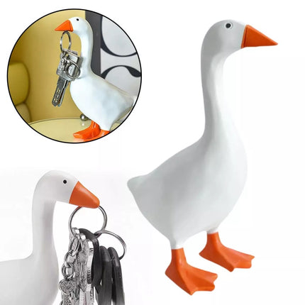 Magnetic Goose Key Holder - Resin Figurine for Home & Housewarming Gift