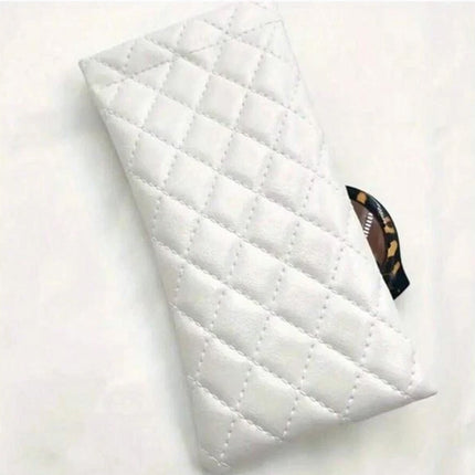 Glasses Case Pouch PU Leather Spring Close Soft Case Glasses / Sunglasses/ Phone