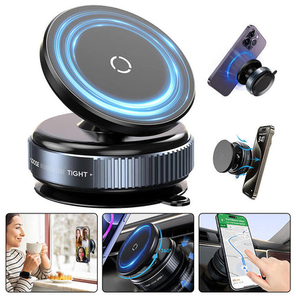 Electric Vacuum Magnetic Suction Cup 360° Rotation Car Phone Holder Stand Mount