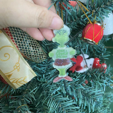 18pc Christmas Grinch Ornaments XMAS Tree Hanging Figure Pendant Decoration Gift 2D