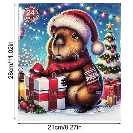 Capybara 2025 Advent Calendar - 24 Days Christmas Countdown Toys Playset for Festive Fun