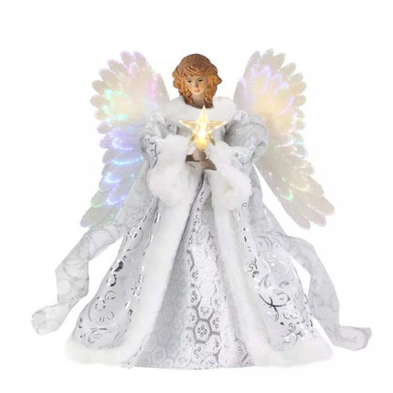 Christmas Tree Topper Angel Fairy Festive Tree Top Ornament Decoration 25cm