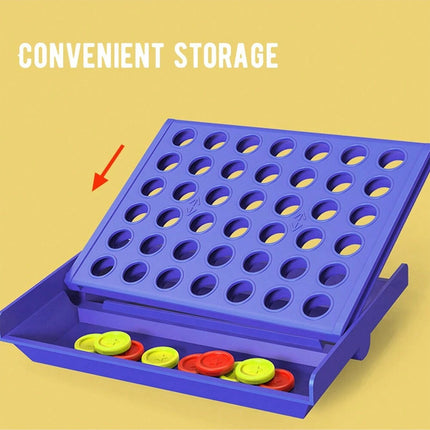 Mini 4 In A Row Connect Game, Classic Educational Board Game for Family Tabletop Toy