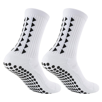 4-Pairs White Sports Grip Socks - Football & Rugby Anti-Slip Socks