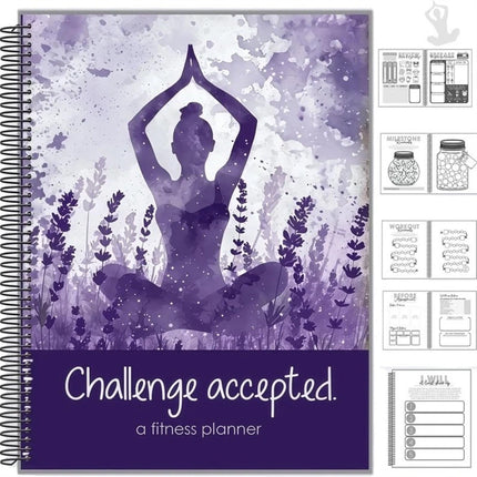 Challenge Accepted 90-Day Fitness Planner & Journal – Workout and Meal Tracker
