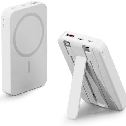 3C Certified Magnetic Power Bank 22.5W Built-In Cable & Stand for iPhone Samsang