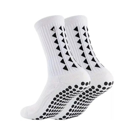 4-Pairs White Sports Grip Socks - Football & Rugby Anti-Slip Socks