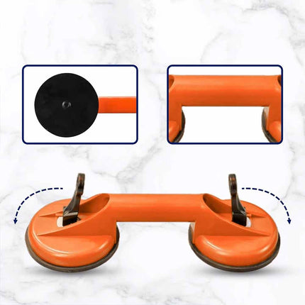 50kg Dual Suction Cup Glass Tile Lifter, Multi Purpose Sucker Puller Tool