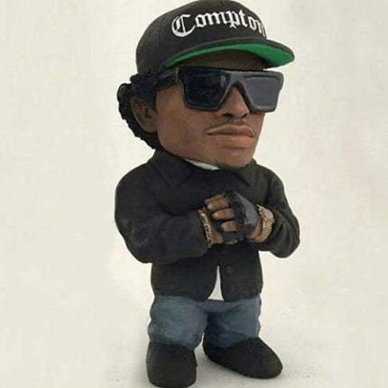 10cm Resin Small Pop-Rapper Star Tupac Figure Cool Hip Hop Guy Desktop Statue