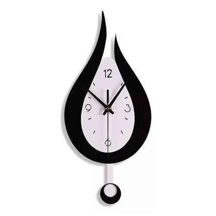 Waterdrop Silent Wall Clock Modern Pendulum Acrylic Wall Hanging Silent Clock