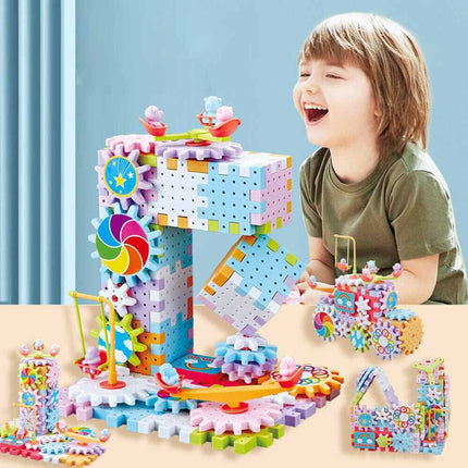 Electric Gear Building Block Toys gift for Kids