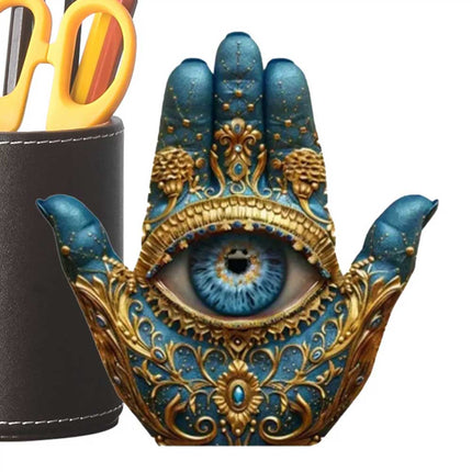 Evil Eye Hand Decor Palm Sculpture Evil Eye Hands Decorative Sculpture PVC