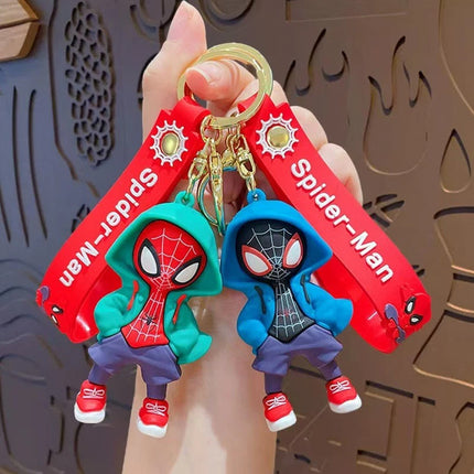 4PCS Cute 3D Figure Keychain Keyring Set, Bag Charm Pendant, Kids Novelty Gift