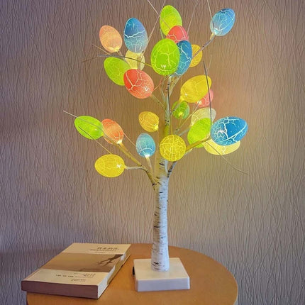 Easter LED Twig Tree Pre-Lit Birch Light Up Party Decoration with 24 Eggs
