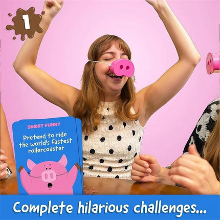 The Oinkcredible "You Laugh You Lose" Party Game - 5 Pieces, 2026 Pig Snout Game