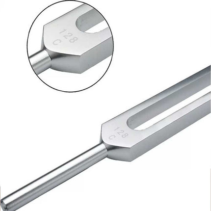 128Hz Tuning Fork+Hammer Kit Musical Instrument Vibration Sound Therapy Healing