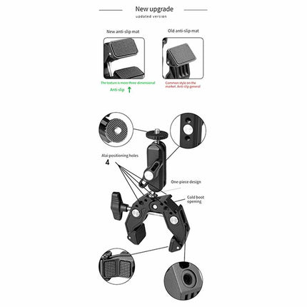 Camera Clip Clamp Mount Holder for Sports Camera/Cell Phone Fixed Clamp Bracket