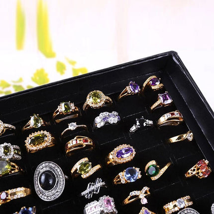 100-Slot Jewellery Earring Storage Box, Display Organiser Tray Holder, Rings Not Included
