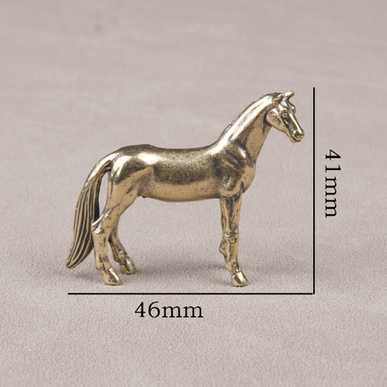 Mini Horse Statue – Year of Horse Figurine for Home Desktop Decor & Tea Pet