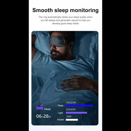 R06 Smart Ring Men Women Heart Rate Blood Oxygen Monitor Fitness Sport Tracker