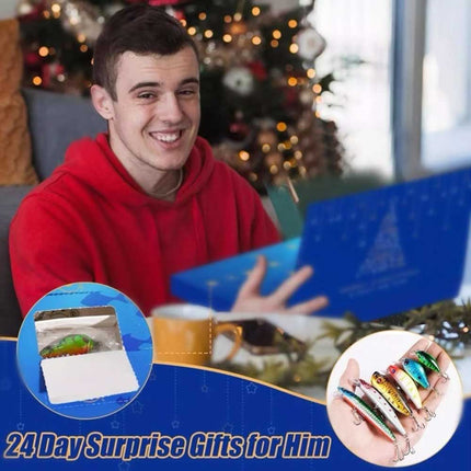 2024 Christmas Fishing Tackle Advent Calendar,24Days Surprise Countdown Calendar