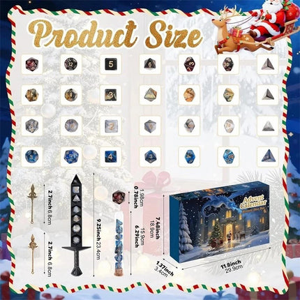 24-Day DND Dice Box Mystery Countdown Calendar – 2025 Christmas Advent Calendar 2D