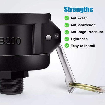 IBC Tote Tank Drain Camlock Adapter 2" to 3/4" Garden Hose Connector
