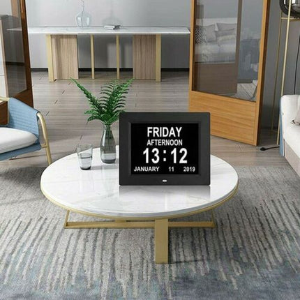 Digital Calendar 8 Inch Large Screen Display Time Date Clocks For Senior Elderly