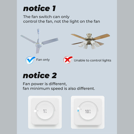 For Tuya Wireless WIFI Ceiling Fan Switch On-off Controller Smart APP Control