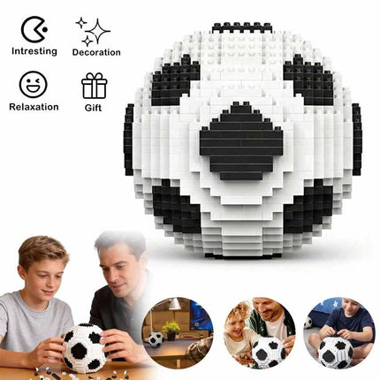 9.5CM Soccer Football Mini Model Building Blocks, Educational Creative DIY Brick Toy Set