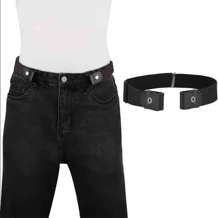 Traceless Invisible Elastic Belt - No Buckle Stretch Waist Belt for Men & Women Jeans Pants