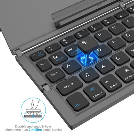 Portable Folding Wireless Bluetooth Keyboard for Tablet Laptops and Smartphones