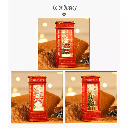 Christmas LED Light Up Lantern Xmas Santa Claus Table Lamp Ornament Decor Gifts
