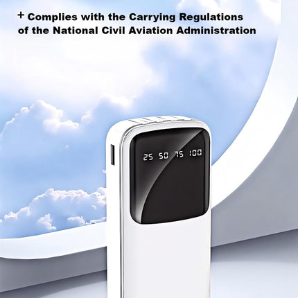 3C Certified Power Bank 10000mAh/20000mAh Slim Portable Charger Built-in Cable