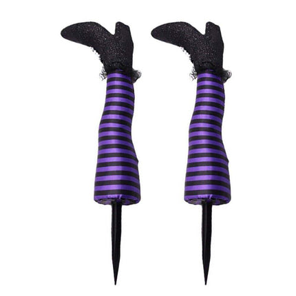 1‑Piece Halloween Witch Leg Prosthetic Ornament, Outdoor Yard Party Decor Prop