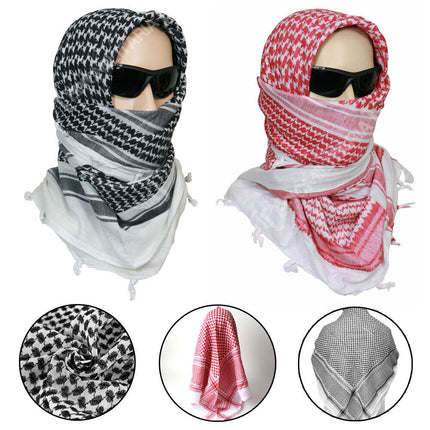 Men Arab Kafiya Keffiyeh Arabic Turban Muslim Shemagh Scarf Palestine Bandana