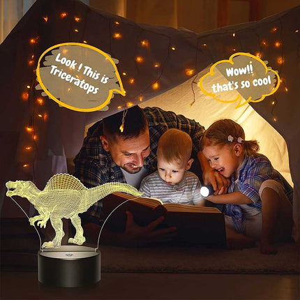 Gift for Boys Girls, 3D LED dinosaur Night Light Kids