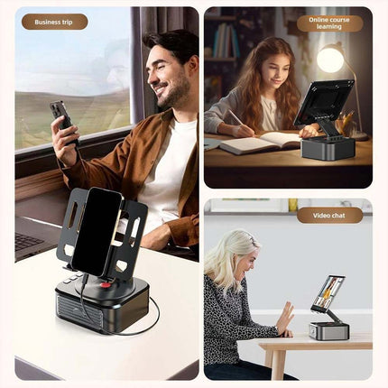 Adjustable Phone & Tablet Stand with Built-in Bluetooth Speaker
