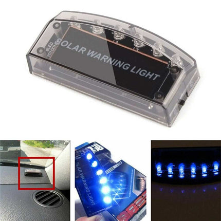 Solar LED Fake Dummy Alarm Light Car Anti-Theft Security Flashing Warning Light