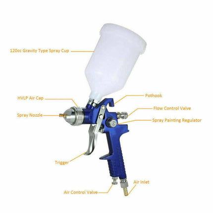 Mini Air Spray Gun HVLP Auto Car Detail Touch Up Paint Sprayer Spot Repair Tool